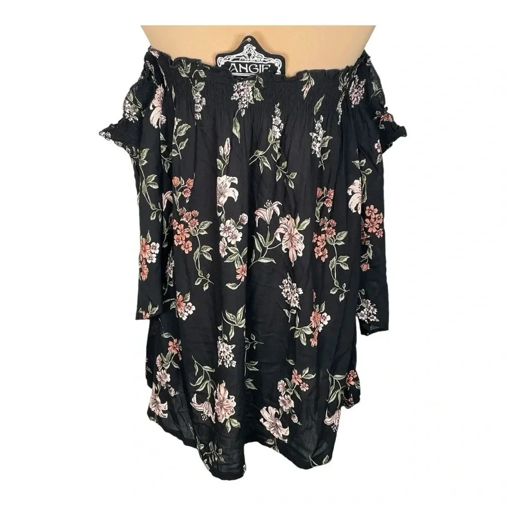 Angie Cold Shoulder Above Knee Floral Mini Dresses‎ New Medium - Picture 4 of 6
